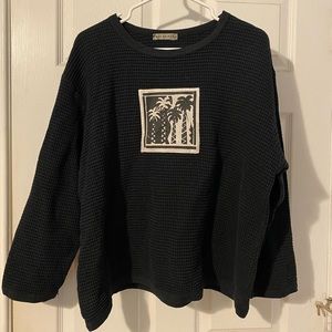 Quilted Cropped Sweater